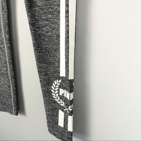 VICTORIA’S SECRET PINK | Yoga Pants Gray & Black Side Stripe Women’s Size XS - Picture 4 of 6